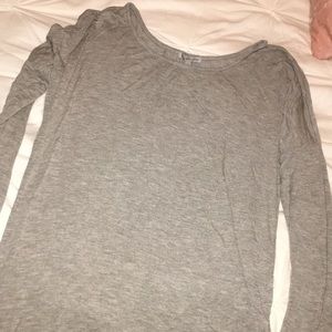 Grey long sleeve cotton shirt